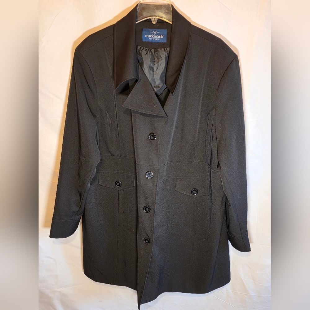 Classic Black Trench Coat by Mackintosh New England